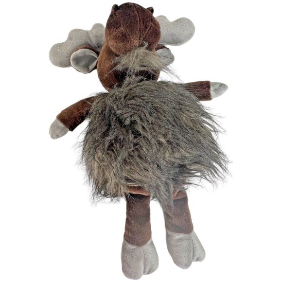 Ganz MYLO Moose Plush Shaggy Furry 18 Inch Floppy Stuffed Animal Toy Brown Gray - Picture 7 of 8
